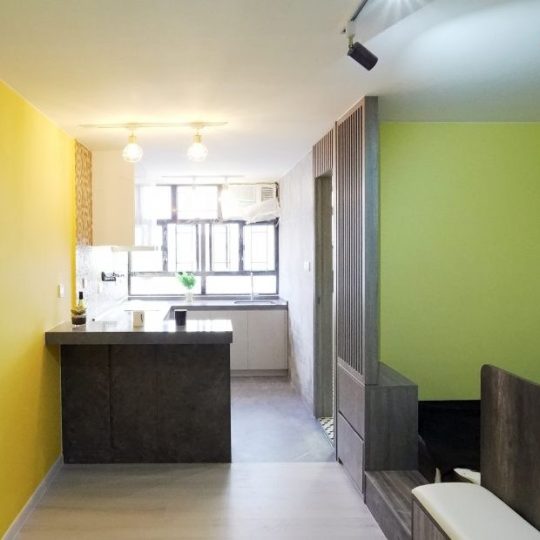 朗屏邨 全屋傢俬及裝修套餐（含訂造傢俬、地磚、木門、燈具及泥水木工物料）｜公屋裝修